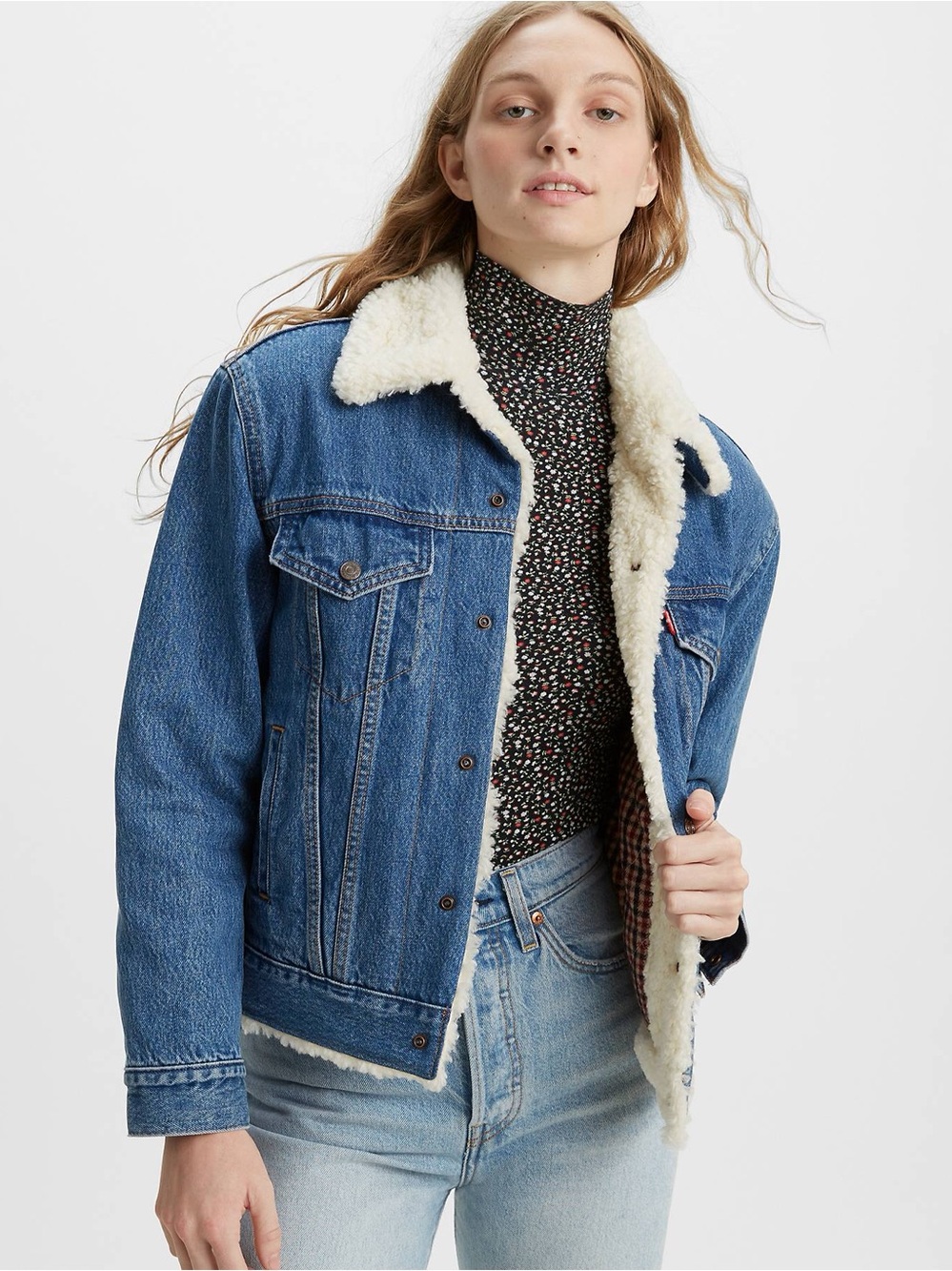 Levi’s Premium Ex-Boyfriend Wool Lined Trucker Jacket